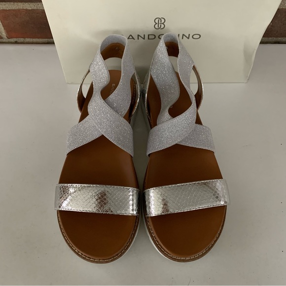 Bandolino Anly Silver Low Wedge Sport Sandals Size US 10 M - Picture 4 of 9